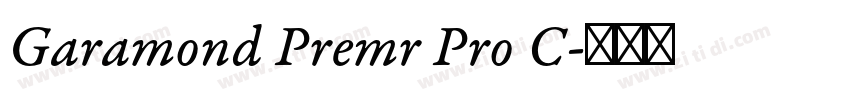 Garamond Premr Pro C字体转换